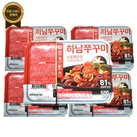 하남쭈꾸미 500g 보통매운맛 5팩 [원산지:상세설명에 표시], ★안심번호 배송문자 누락가능★/동의합니다, 하남쭈꾸미 500g 매운맛 3팩