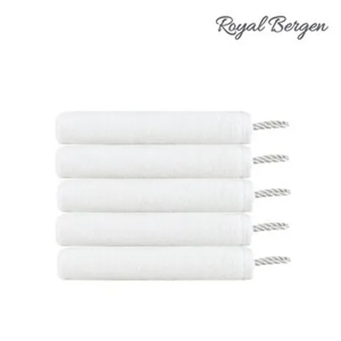 로얄베르겐 프리미엄 뱀부타올 솔리드 화이트 핸드 5P, 5개