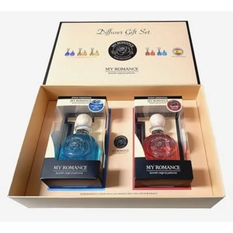 마이로맨스디퓨저2p(선물용) 100ml +100ml 스페인오일향~~ 쇼핑백지급 포장해 드립니다^^ 집들이 선물용으로 추천드립니다., 블랙체리+베르가못(레몬), 2개