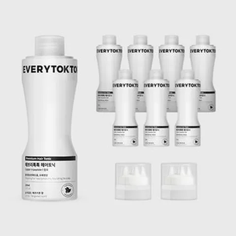 에브리톡톡 헤어토닉 리필 (200ml) 8개 세트 (+ 헤드 2개 무료 증정) : 가격은 Down! 용량은 Up! 효과도 Up!, 에브리톡톡 헤어토닉 200ml 리필 8개 세트, 200ml