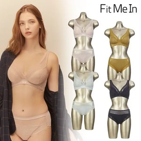 라이크라 핏미인 노와이어 바디풀컵 여성속옷세트 4+4