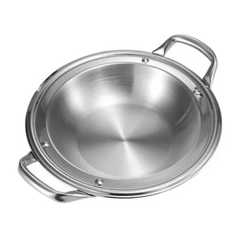 샐러드 마스터냄비 멀티 샐러드마스터 바닥 평평한 프라이팬 스텐 멀티팟 양푼이 만능 스텐팬, 20cm 두께의 브러시드