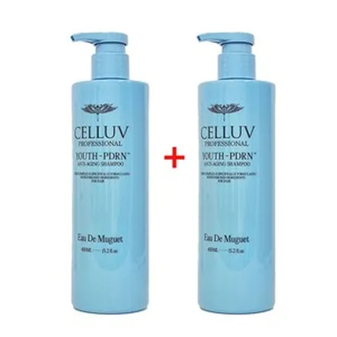1+1 셀럽 프로페셔널 유스 PDRN 샴푸 오 드 뮤게 450ml, 1+1 셀럽샴푸  오 드 뮤게 (파랑) 450ml, 2개