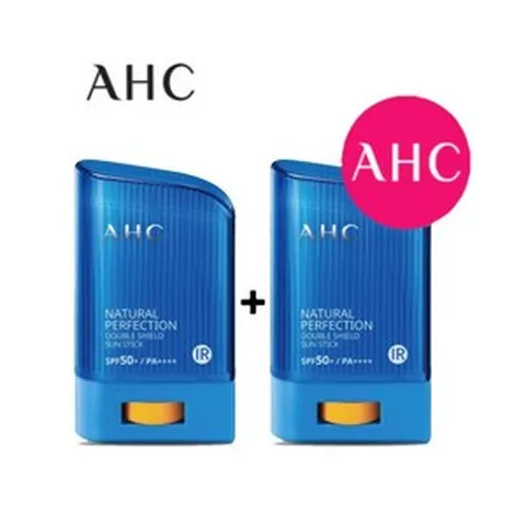 2024년 최신제조 AHC 내추럴 퍼펙션 더블 쉴드 선스틱 SPF50+/PA++++/썬스틱/선틱썬크림/ 썬크림/ 유아용, 내추럴 퍼펙션 더블 쉴드 썬스틱 썬크림 SPF50+PA, 22g_더블쉴드, 2개