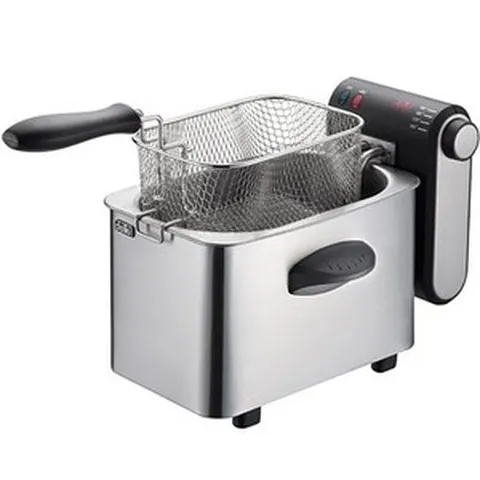 업소용 미니 전기 튀김기 블랙 자동 온도조절기 델키 DKR-113