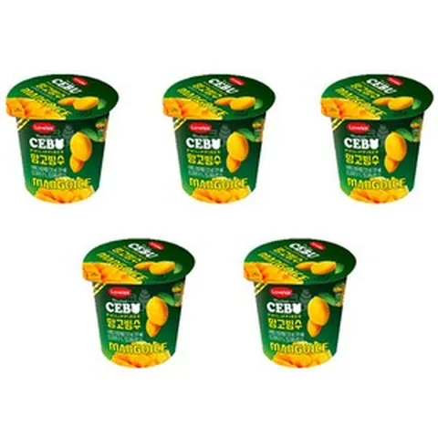 세부 망고 빙수 아이스크림 컵 라벨리 필리핀 샤베트 과일 디저트 옛날 아이스크림, 15개, 220ml