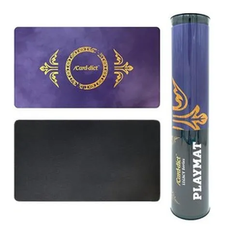 /CARD·DICT MTG 플레이매트 34.3 x 61cm(13.5 24인치) 카드 매트 매직 더 개더링 레거시 시리즈 울트라 프리미엄 게임 TCG YuGiOh 카드용 오, 퍼플