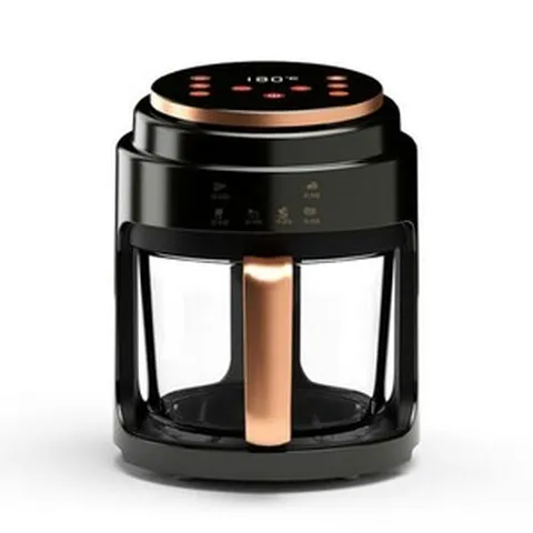 에어프라이어 비주얼 에어 프라이어 오일 프리 전기 가정용 자동 ° 베이킹 터치 스크린 딥 용량, 2) Black  EU, 없음