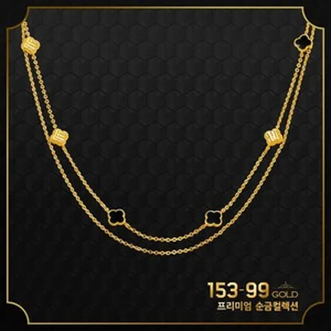 153골드 [최신]24K 순금 SJ600 패션 목걸이 2돈 7.5g 목걸이. 999제품(평점후기 만점 제품)