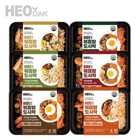 허닭 볶음밥 도시락 250g 6종 18팩272711, 볶음밥도시락 6종 혼합 18팩
