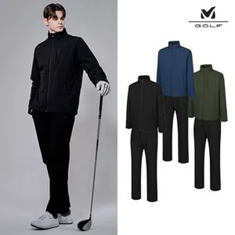 [쇼핑엔티] 밀레골프 초.초특가! 고기능성 방풍 상하의 셋업 2종 남성, 틸블루/95
