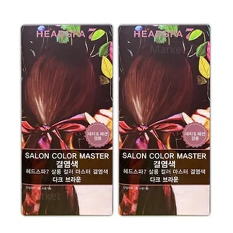 헤드스파 7 결 염색 126g x 2개 다크 브라운