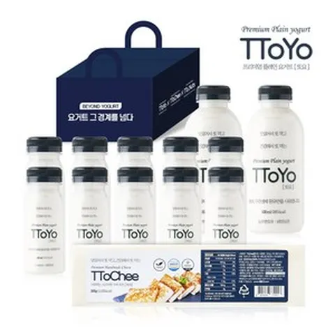 또요 프리미엄 요거트 자연 치즈 선물세트, 1호, 500ml