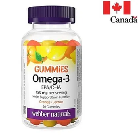 캐나다직구 Webber Naturals 오메가3 구미젤리 30일분, 1개, 90정