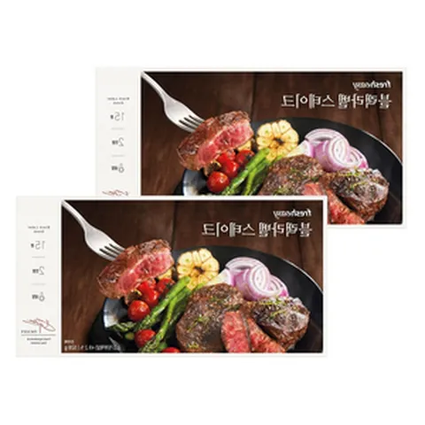 프레시지 블랙라벨 스테이크 528g x 2개