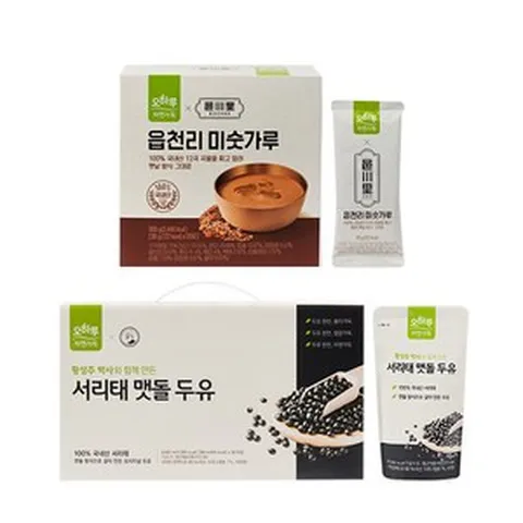 [오하루] 서리태 맷돌 두유1 + 읍천리 미숫가루1, 1세트, 50g