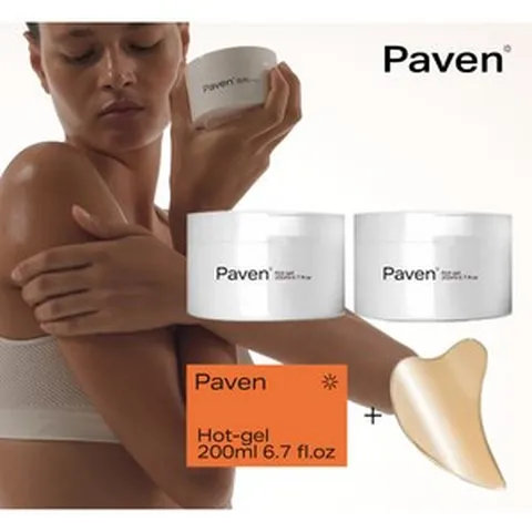 [파벤] [백화점 동일/파격가] PAVEN 핫 셀룰라이트 바디크림 2개 + 핸드메이드 놋 괄사, 1개입