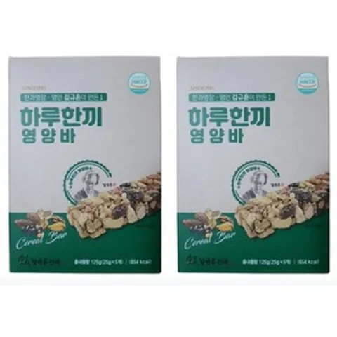 장인한과 김규흔 영양바 하루한끼영양바 40개 2박스, 명인김규흔한과 하루한끼 영양바 2박스, 125g