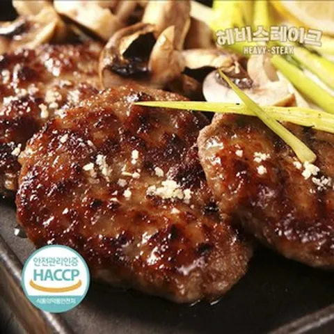 [헤비스테이크] 소고기듬뿍 함박스테이크 (130g x 팩수) 완조리 개별소포장, 5개, 130g
