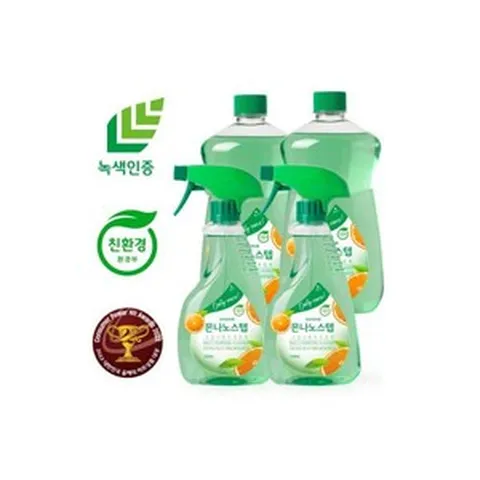 은나노스텝 다용도 세정제 550ml 2개+1100ml 2개 시즌3 녹색기술인증