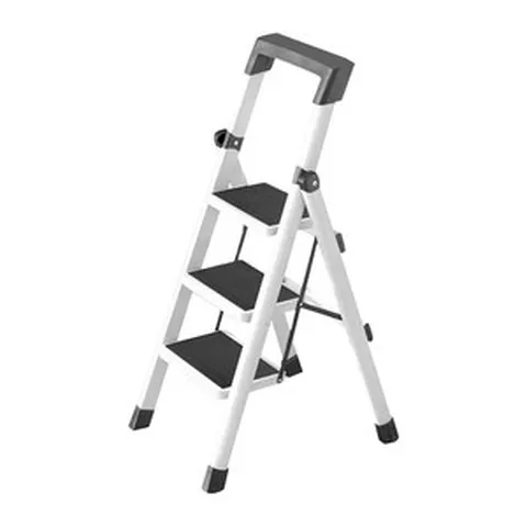 YANGTA 휴대용 가정용 접이식 다용도 사다리 2종 사이즈 3가지 색깔 가능, 상아 백색 3단, 1개