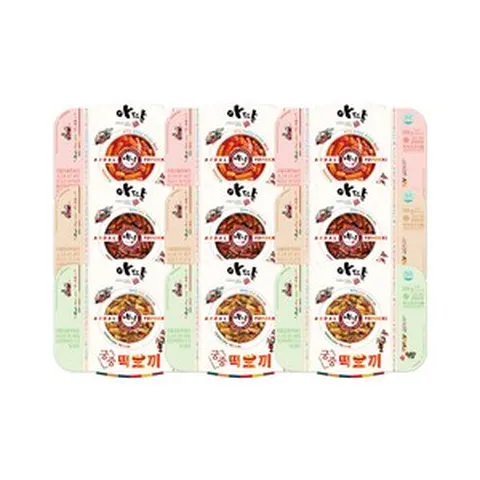 (m)아딸 떡볶이 9팩 (고추장 국물 3팩 + 궁중 3팩 + 짜장 3팩)