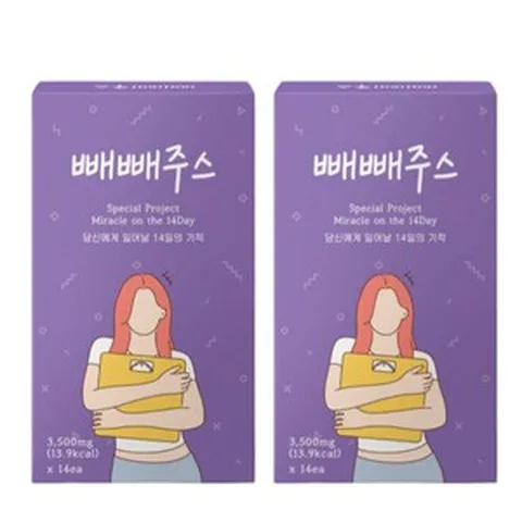 빼빼주스 14일의 기적 2주 클렌즈 빼빼쥬스 몸신 건강 과채 주스 분말, 49g, 2개