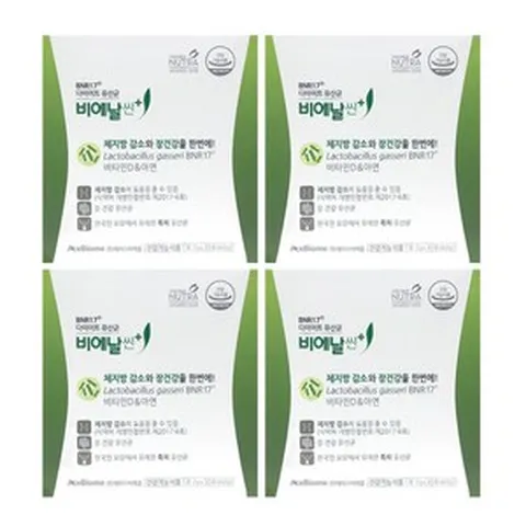 다이어트 유산균 비에날씬 플러스 2g x 30포 4개 225084, 60g