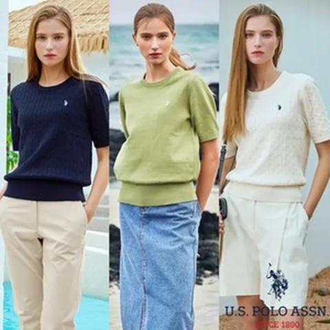 유에스피에이 [U.S POLO ASSN.] 25Summer 반팔 니트 여성 3종 849336