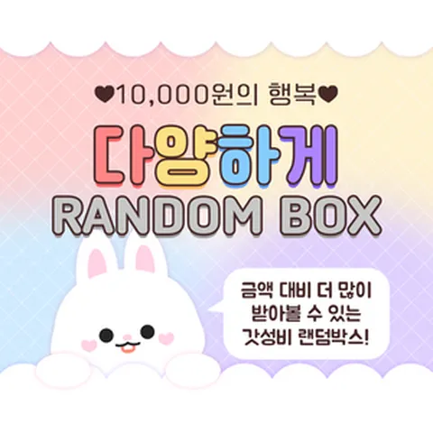 [만원의행복] 골고루 랜덤박스 | 다꾸 다이어리꾸미기 도무송 인스 떡메 랩핑지 어린이날선물 조카선물 여아선물, A.랜덤박스