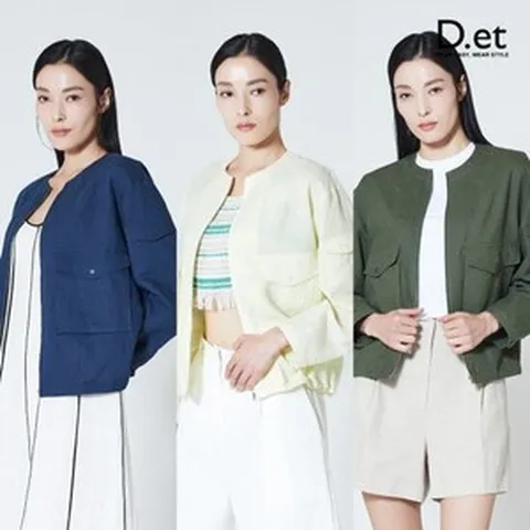 디엣 썸머 프렌치린넨 코튼재킷 24SS 최신상, 55, 옐로우