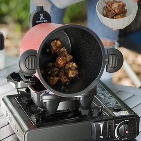 오븐 통돌이 캠핑 회전 고기 볶음밥 자동 볶음기