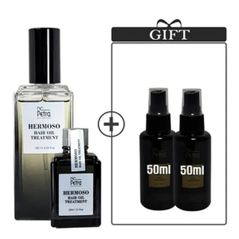 엔씨페트라 에르모소 오일 헤어 미용실 에센스 120ml + 뿌리는 트리트먼트 50ml 2개 + 파우치, 1개