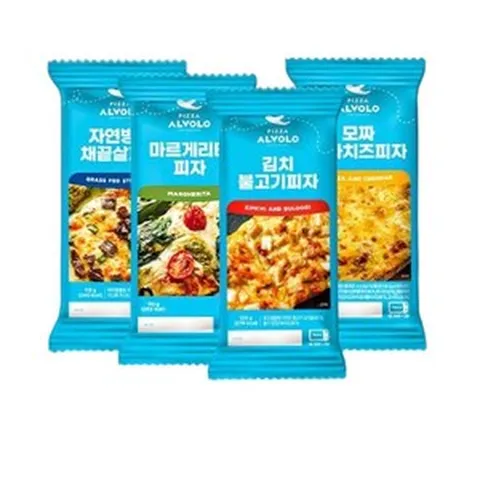 알볼로피자 4종 총 20팩(채끝살5팩 김치불고기5팩 마르게리타5팩 모짜체다치즈5팩), 20개