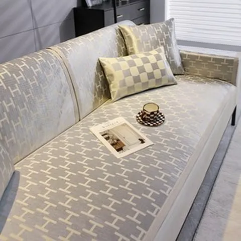 블랙테크 아이스 소파 패드 여름 돗자리 매트 미끄럼 방지 소파 커버 가벼운 럭셔리 더스트 커버