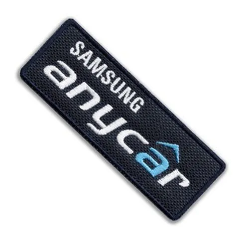 삼성화재 애니카 네이비 자동차 보험 단체티셔츠 행사티셔츠로고 컴퓨터자수 밸크로 명찰 이름표, 스티커식