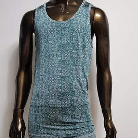 홍승애 풍기인견 남성속옷 인견런닝 조끼런닝 아라베스크 연두