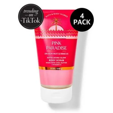 배스앤바디웍스 핑크 파라다이스 엑스폴리에이팅 글로우 바디 스크럽 226g 4팩 bathandbodyworks Pink Paradise Exfoliating Glow Body Scr, 4개