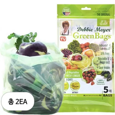 데비마이어 그린백 XL 22.8cm x 17.7cm x 51.3cm, 2개, 5개입, 특대(XL)