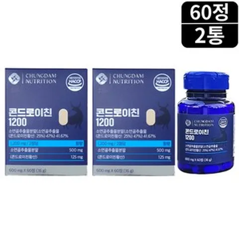 소연골 청담 콘드로이친 콘드라이친 1200 60정 2통 CHONDROITIN, 2개, 60개