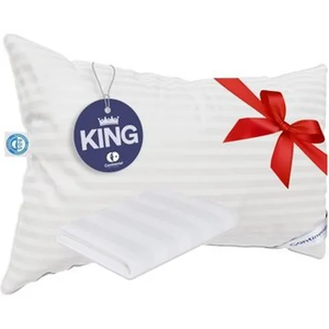 Continental Bedding 700 필 파워의 중간 궁극의 편안함 - 퀸 사이즈 20 x 30인치 100% 헝가리산 화이트 구스다운 베개(25온스) 고급 호텔 베개 코, Medium 해외직구, King Gift Set