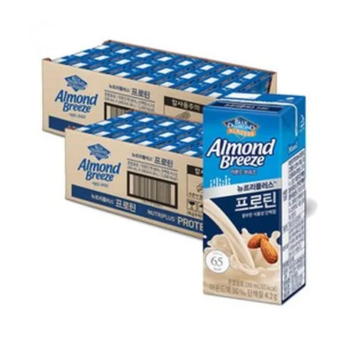 매일유업 블루다이아몬드 아몬드 브리즈 뉴트리플러스 프로틴 두유 190ml 48개