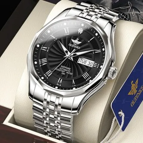 OUPINKE 남자시계 남성시계 손목시계 오토매틱 메탈시계 명품시계 남자손목시계