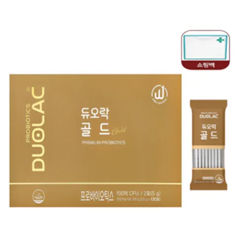 듀오락 골드 프로바이오틱스 유산균 스틱 100억 보장 프로바이오 신바이오틱스 착한 생유산균 락토바실러스 플란타럼 비피도박테리움 비피덤 람노스 국내산 프락토올리고당 약국 130포, 325g, 1개
