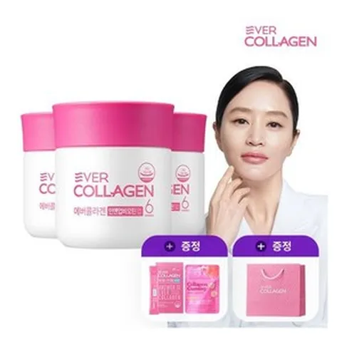 에버콜라겐 쇼핑백+타임비오틴10포+콜라겐구미 인앤업 비오틴 업 3병18주