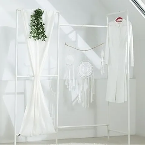 홈쇼핑옷걸이 큰 원피스 자취 업소용 높은 기능성 행거 옷걸이, 폴더블 파티션 3단행거