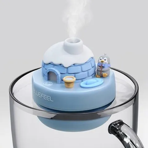 블루필 둥둥 펭귄 힐링 물에 띄우는 휴대용 미니가습기