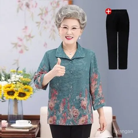 70대 엄마 긴소매 할머니옷