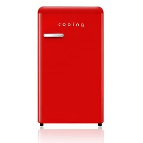 쿠잉전자 레트로 92L 원도어 냉장고, REF-S92R, 레드