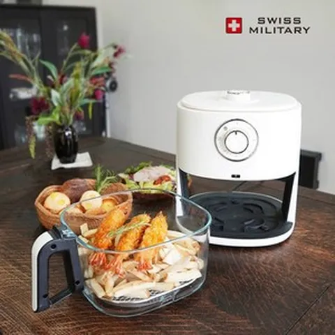 스위스밀리터리 큐브 글라스 에어프라이어 SMA-AF120S